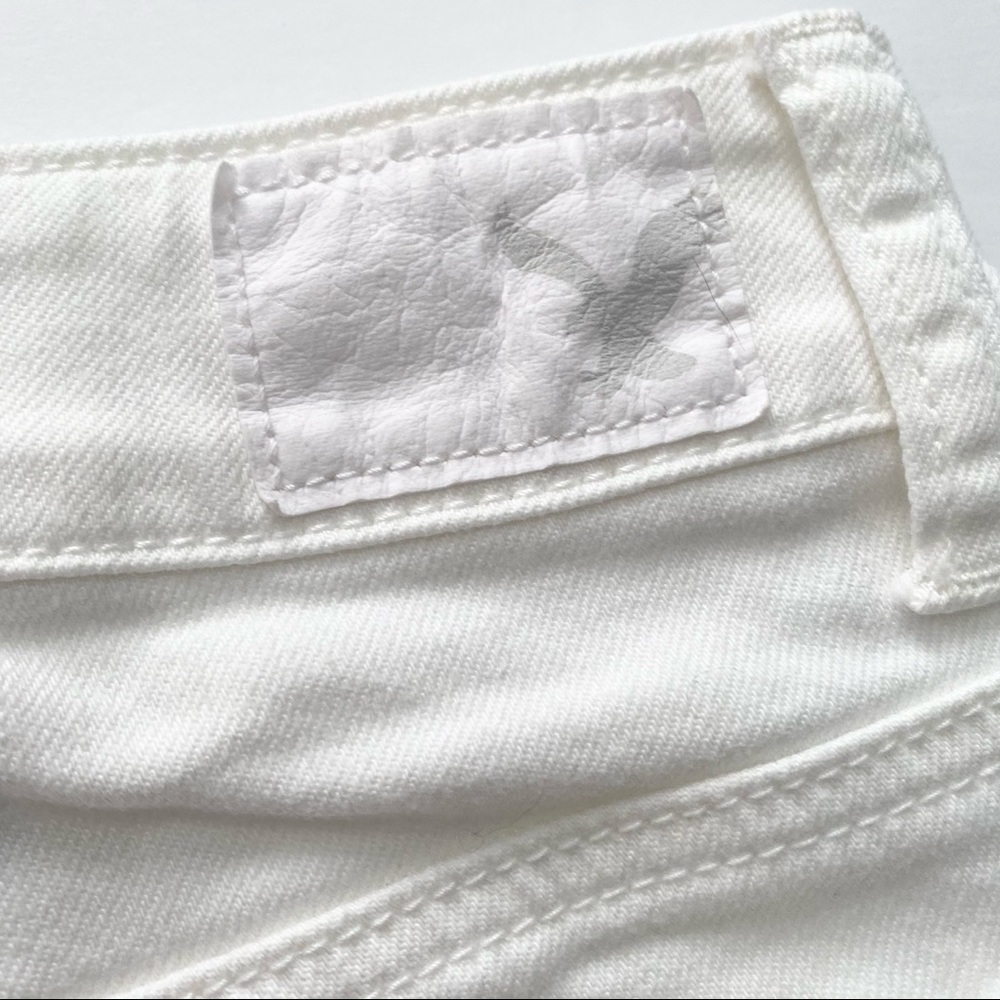 American Eagle White Ripped Jean Shorts - Picture 8 of 10